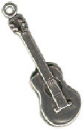 Music: Guitar 3D Sterling Silver Charm Pendant