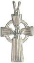 Cross with Descending Holy Spirit Dove Sterling Silver Charm Pendant