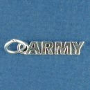 Military Army Sterling Silver Charm Word Phase Pendant