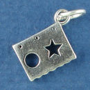 Scrapbook Hobby Stencil Sterling Silver Charm Pendant