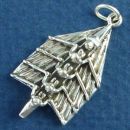 Rowing Team 3D Sterling Silver Sculling Boat Charm Pendant