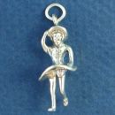 Sterling Silver Cowgirl Charm