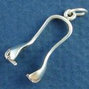 Salad Tongs for Cooking 3D Sterling Silver Charm Pendant