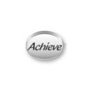 Inspiration Message Word Beads: Achieve Sterling Silver Charm