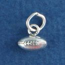 Football Small 3D Sterling Silver Charm Pendant