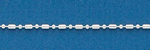 150 1+1 Bar and Ball Bead Chain 20 Inch Sterling Silver Necklace