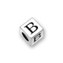 Sterling Silver Alphabet Beads B 5.5mm Letter Beads