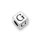 Sterling Silver Alphabet Beads G 5.5mm Letter Beads