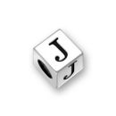 Sterling Silver Alphabet Beads J 7mm Letter Beads