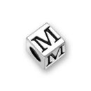 Sterling Silver Alphabet Beads M 7mm Letter Beads