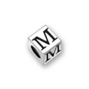 Sterling Silver Alphabet Beads M 5.5mm Letter Beads