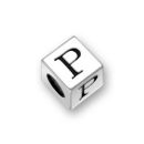 Sterling Silver Alphabet Beads P 7mm Letter Beads