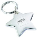 Star Key Chain Silver Tone