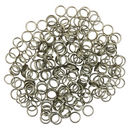 Raw Silver Split Rings 6mm Diameter Sold in Package of 200 Piece