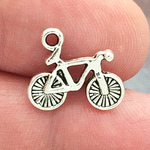 Bicycle Charm Antique Silver Pewter