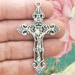 Crucifix Pendant Bulk in Antique Silver Pewter