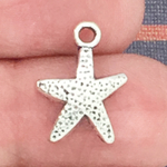 Starfish Charm in Antique Silver Pewter Nautical Charm