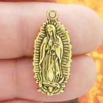 Our Lady of Guadalupe Medals Bulk in Gold Pewter Small