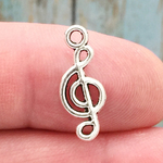 Treble Clef Note Music Charm Silver Pewter