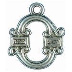 Initial Charm Antique Silver Pewter O Letter Charm