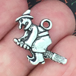 Witch Charms in Bulk Silver Pewter