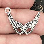 Mardi Gras Mask Charms Wholesale Silver Pewter