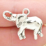 Elephant Charms in Bulk Antique Silver Pewter Small