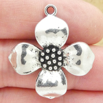 Dogwood Charms Wholesale Antique Silver Pewter Large