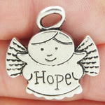 Hope Angel Charm Silver Pewter