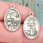 Holy Family Medals Wholesale in Antique Silver Pewter