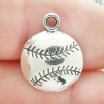 Baseball Charms Wholesale Antique Silver Pewter