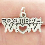 Football Mom Charms Wholesale Antique Silver Pewter