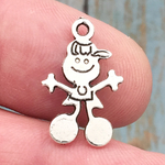 Boy Charm Tiny in Antique Silver Pewter