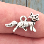 Fox Charms Wholesale Silver Pewter