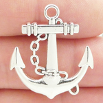 Anchor Charms Wholesale Silver Pewter