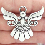 Guardian Angel Charms Bulk in Antique Silver Pewter