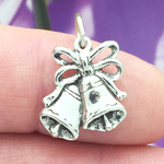 Wedding Bells Charm Antique Silver Pewter