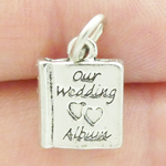 Wedding Album Charms Wholesale Antique Silver Pewter