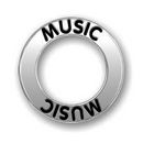 Affirmation Ring Music Charm in Antique Silver Pewter