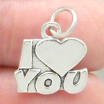 I Love You Charms for Sale Silver Pewter