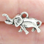 Elephant Charms Bulk in Antique Silver Pewter Small