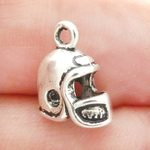 Football Helmet Charms Bulk in Antique Silver Pewter