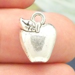 Apple Charm in Antique Silver Pewter