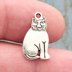 Setting Cat Charm Small in Antique Silver Pewter