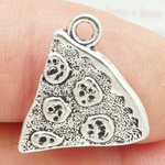 Pizza Charms Wholesale in Silver Pewter