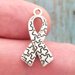 Autism Awareness Charms Silver Pewter