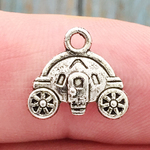 Cinderella Carriage Charm Silver Pewter