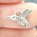 Hummingbird Charm Silver Pewter