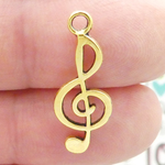 Treble Clef Charms Bulk in Gold Pewter