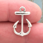 Small Anchor Charm Silver Pewter